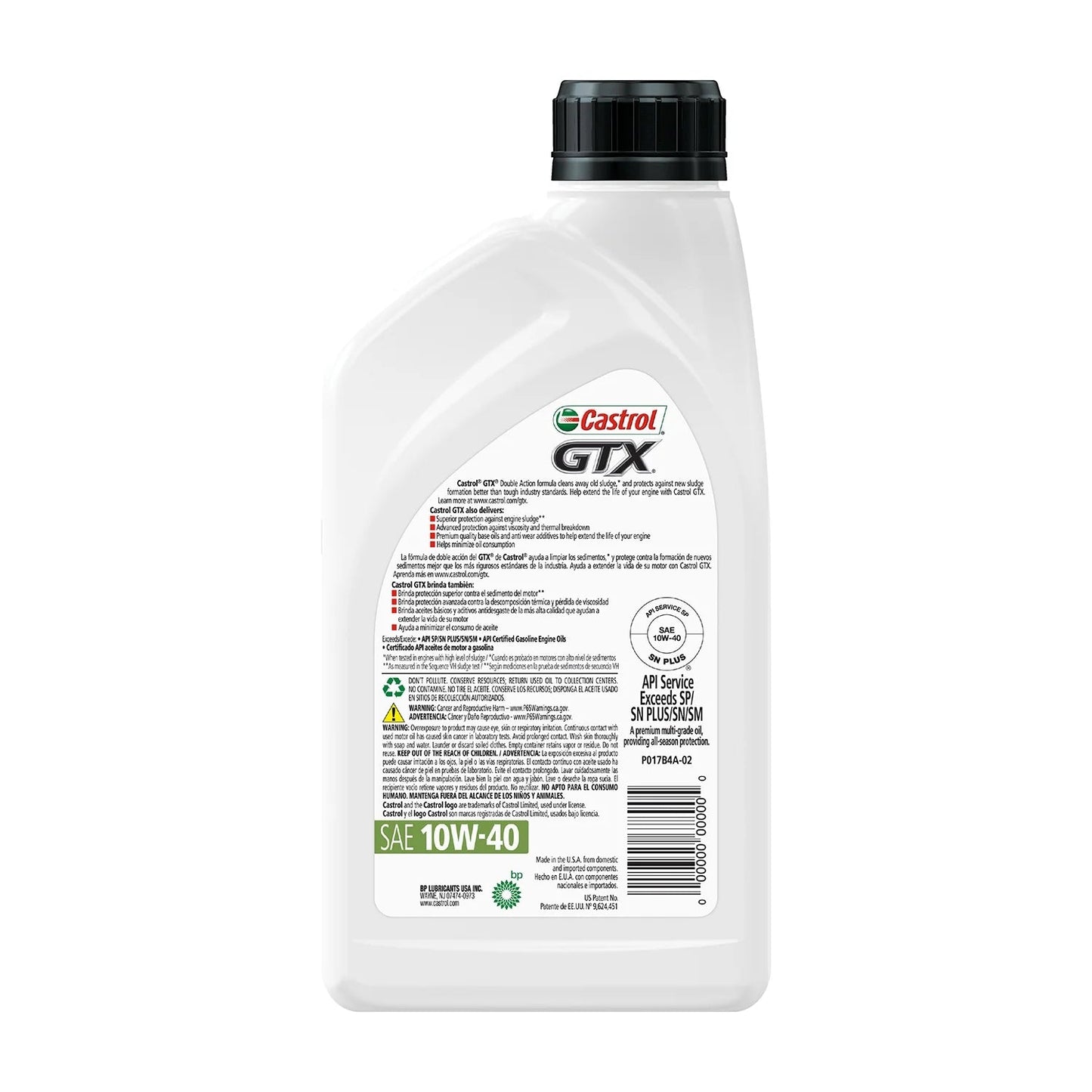 GTX Superior Protection Conventional Motor Oil 10W-40, 1 Qt