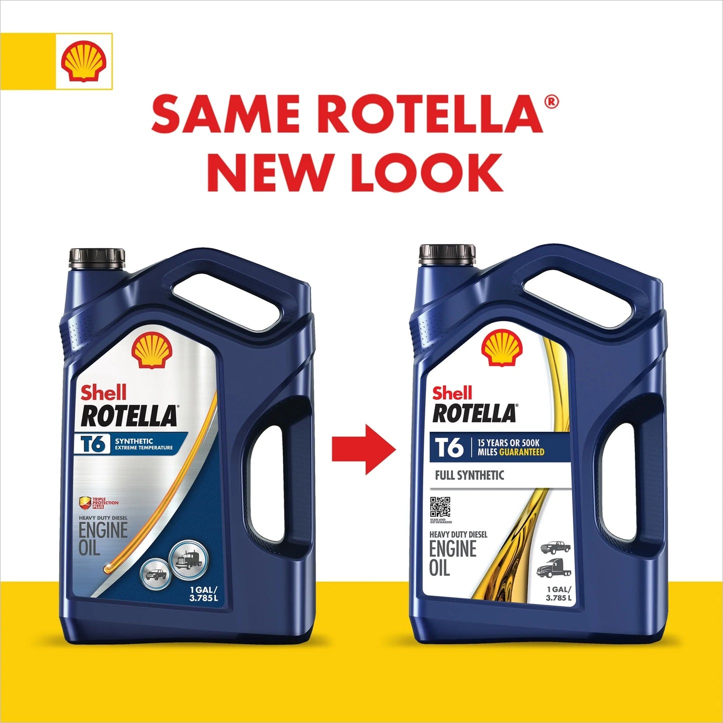 (3 Pack) Shell T6 Full Synthetic 15W-40 Motor Oil, 1 Gallon (3 Pack)