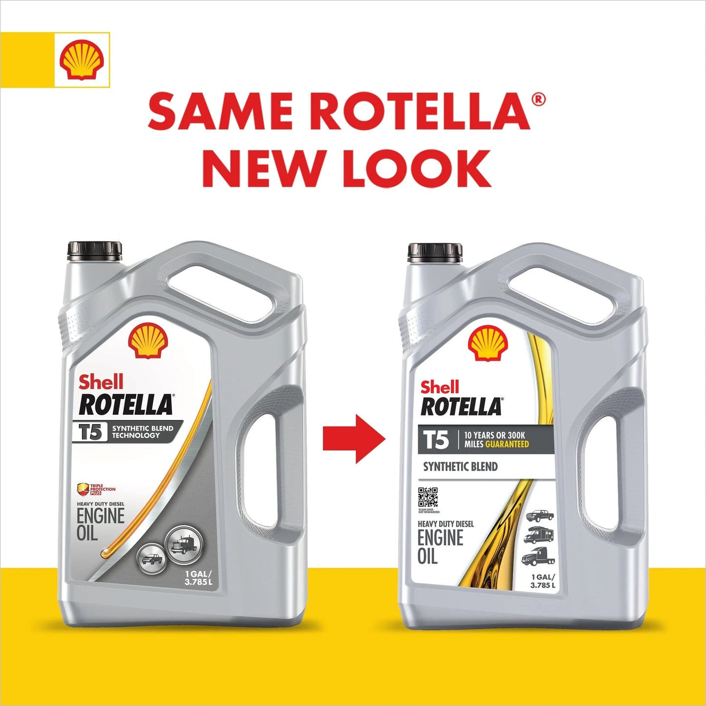 Shell T5 Synthetic Blend 15W-40 Diesel Engine Oil, 2.5 Gallon