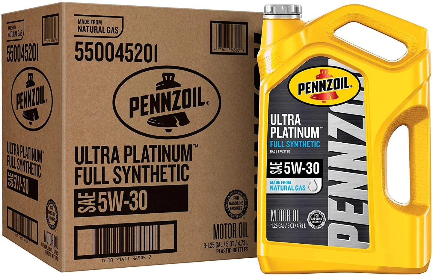- 550045201-3PK Ultra Platinum Full Synthetic 5W-30 Motor Oil (5-Quart, Case of 3)