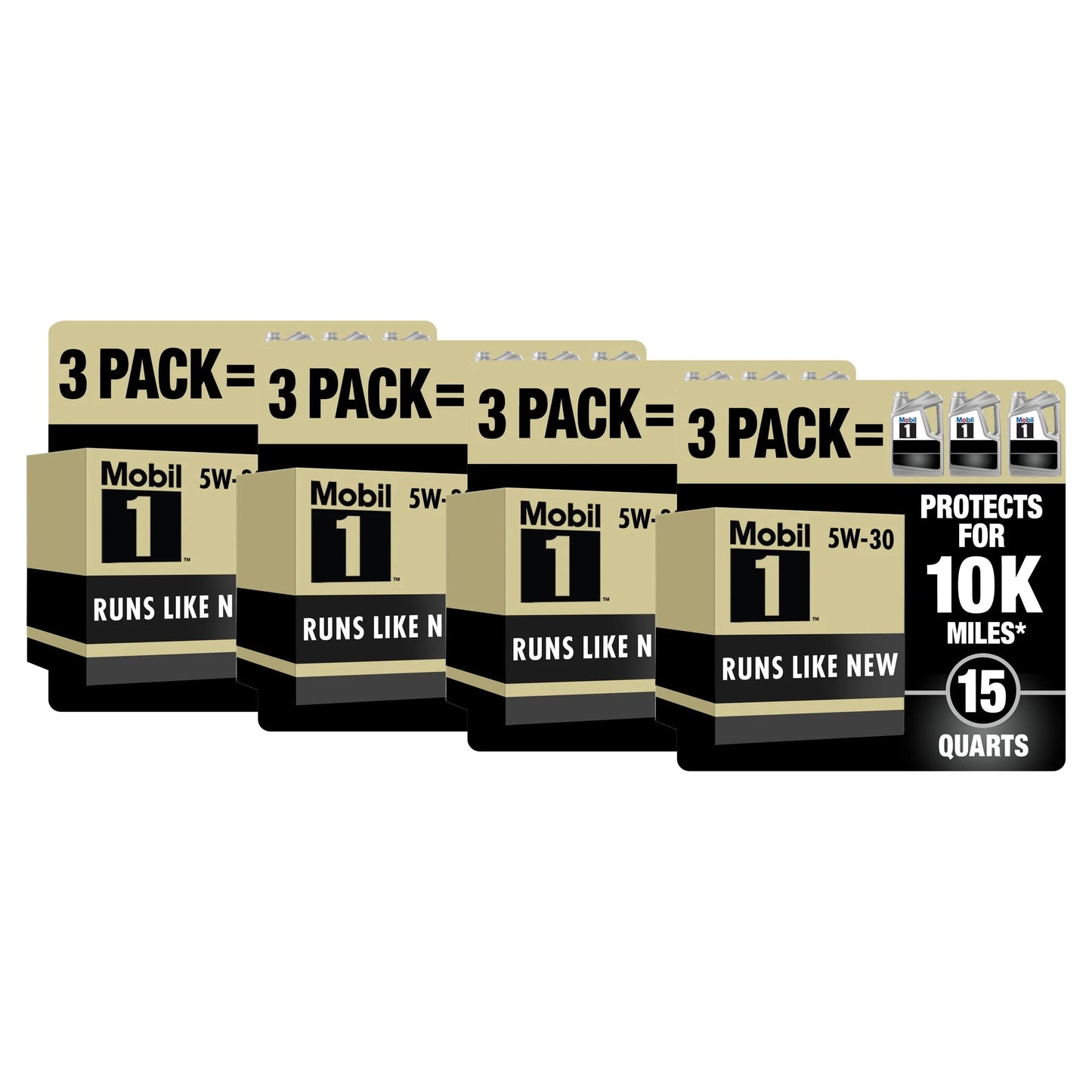 Advanced Full Synthetic Motor Oil 5W-30, 5 Quart (Pack of 3)