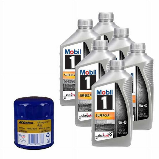 0W40 6 Quart Oil/Acdelco UPF64R Filter Change Kit