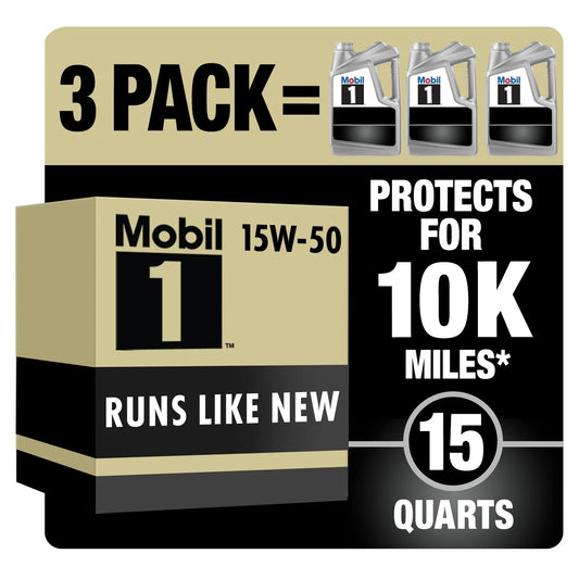 (3 Pack)  Advanced Full Synthetic Motor Oil 15W-50, 5 Qt (3 Pack)