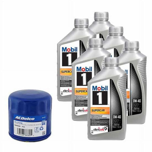 0W40 6 Quart Oil/Acdelco PF64 Filter Change Kit