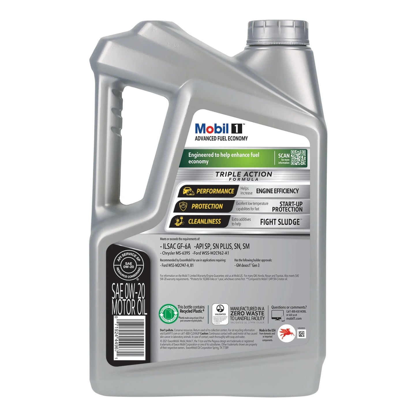 Advanced Fuel Economy Full Synthetic Motor Oil 0W-20, 5 Quart (Pack of 3)
