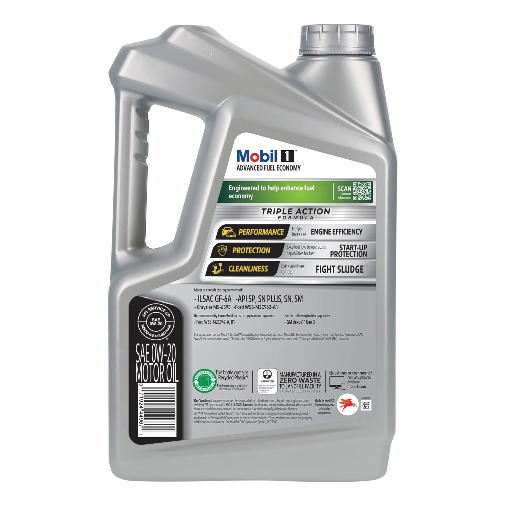 Advanced Fuel Economy Full Synthetic Motor Oil 0W-20, 5 Quart (Pack of 3)
