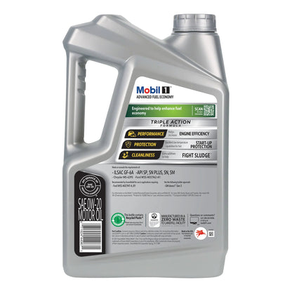 Advanced Fuel Economy Full Synthetic Motor Oil 0W-20, 5 Quart (Pack of 3)