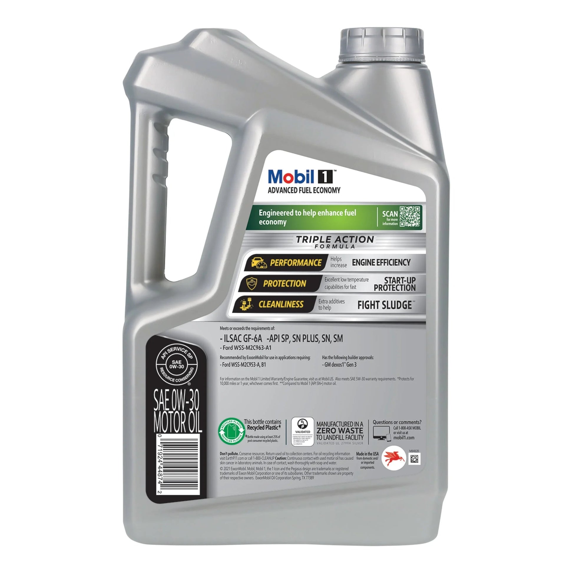 (3 Pack)  Advanced Fuel Economy Full Synthetic Motor Oil 0W-30, 5 Quart (Pack of 3)