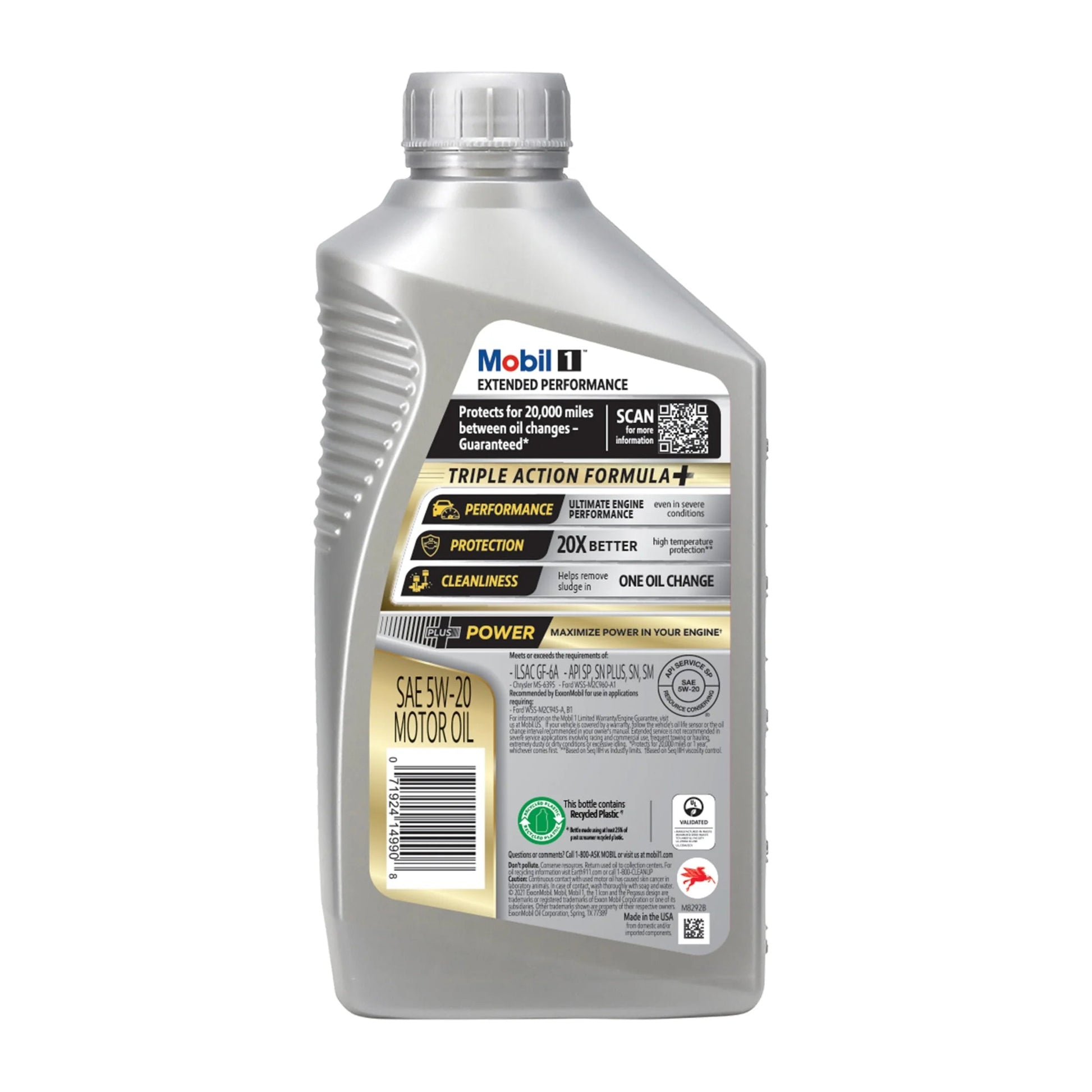 Extended Performance Full Synthetic Motor Oil 5W-20, 1 Quart