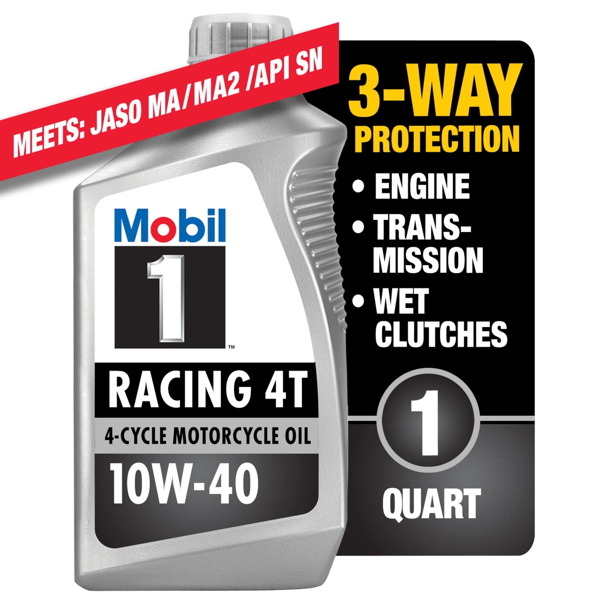 Racing 4T Full Synthetic Motorcycle Oil 10W-40, 1 Quart