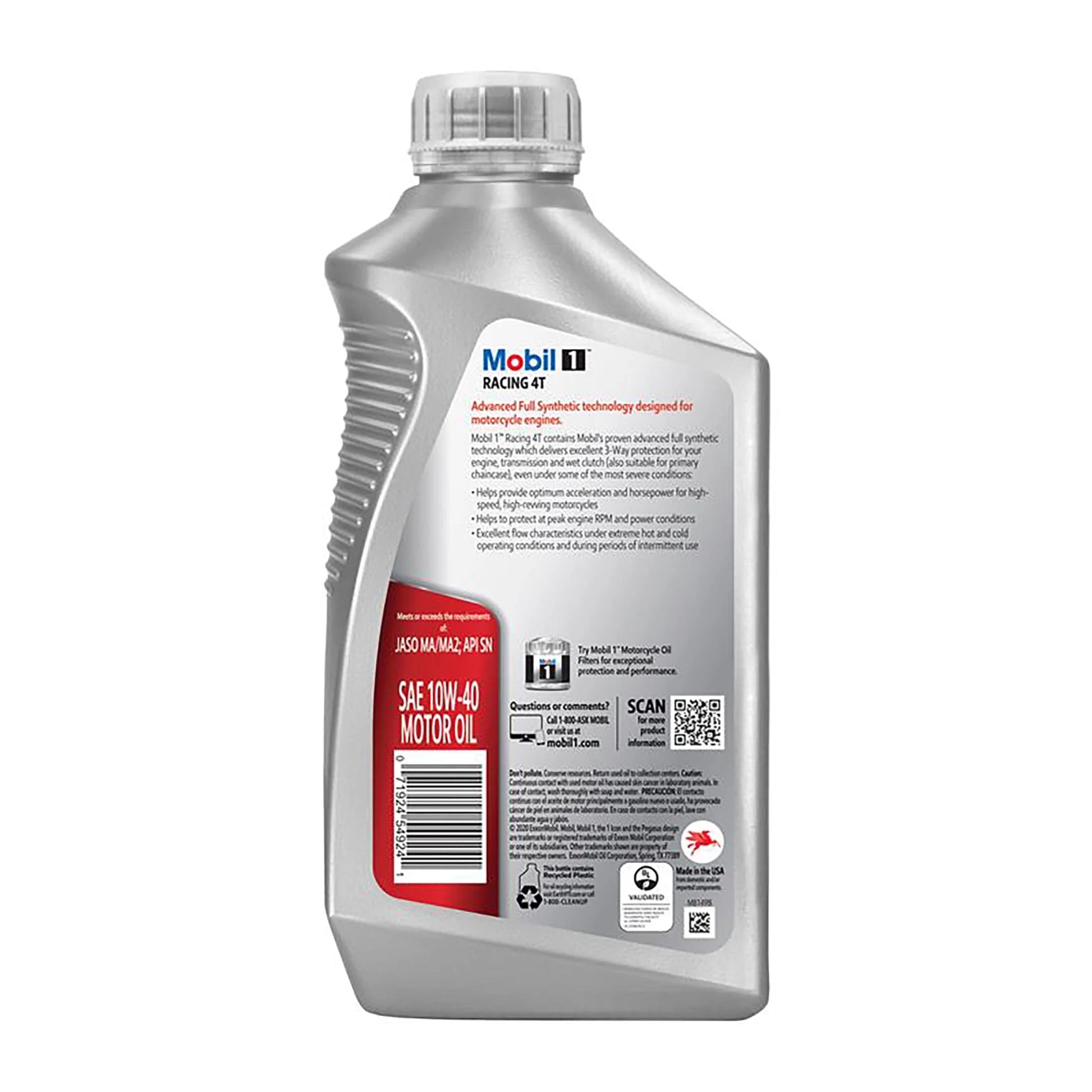 Racing 4T Full Synthetic Motorcycle Oil 10W-40, 1 Quart