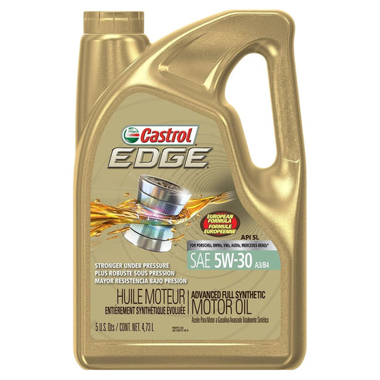 EDGE Euro 5W-30 A3/B4 Advanced Full Synthetic Motor Oil, 5 Quarts