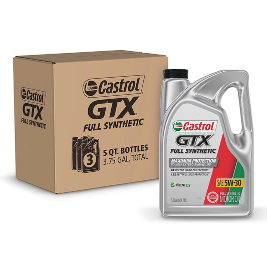 GTX Full Synthetic 5W-30 Motor Oil, 5 Quarts, Case of 3