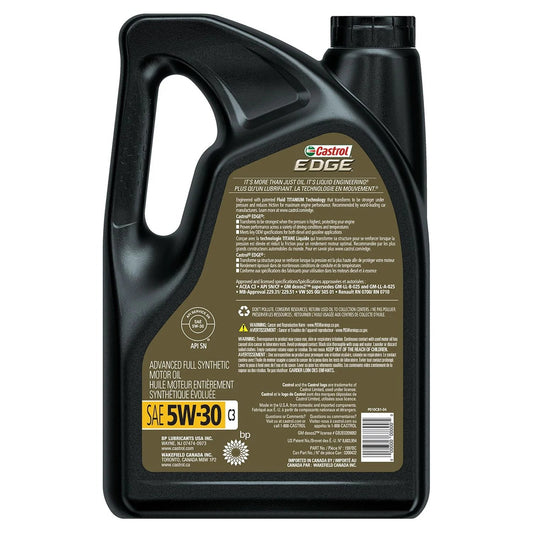 Edge Advanced Full Synthetic Motor Oil 5W-30, 5 Qt