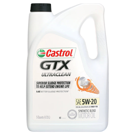 GTX Ultraclean 5W-20 Synthetic Blend Motor Oil, 5 Quarts, Case of 3