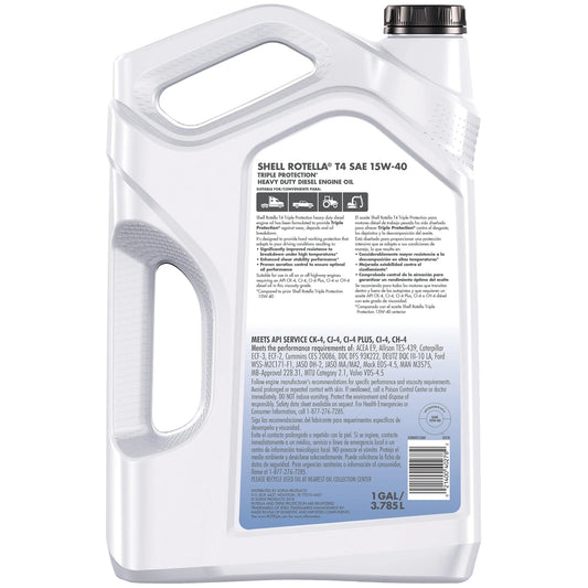 T4 Triple Protection 15W-40 Diesel Motor Oil, 1 Gallon