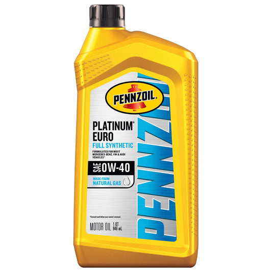 Platinum Euro Full Synthetic 0W-40 Motor Oil, 1 Quart