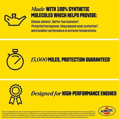 Platinum Full Synthetic 5W-30 Motor Oil, 5 Quart