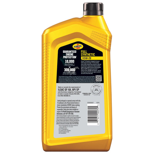 Full Synthetic 5W-20 Motor Oil, 1 Quart
