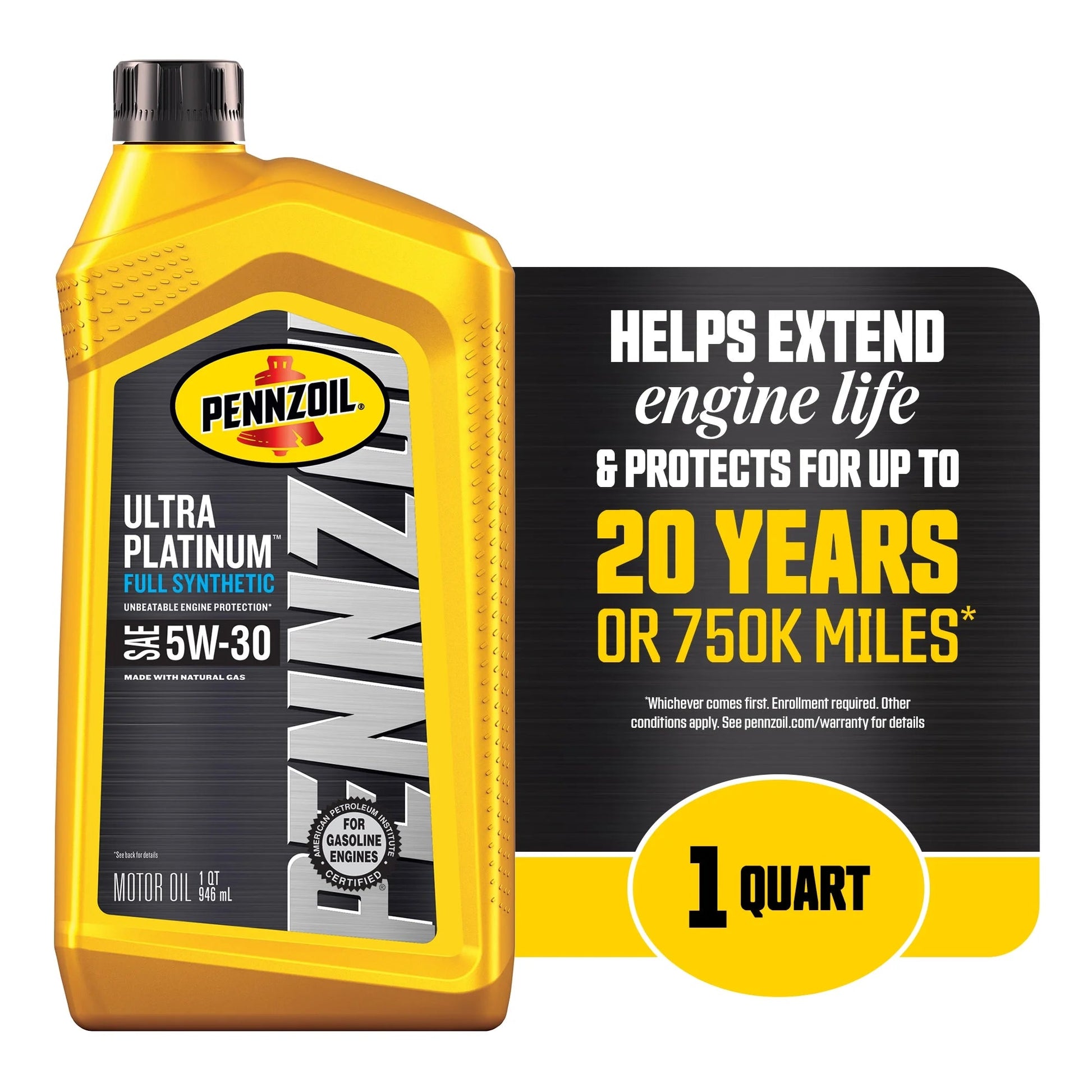 Ultra Platinum Full Synthetic 5W-30 Motor Oil, 1 Quart
