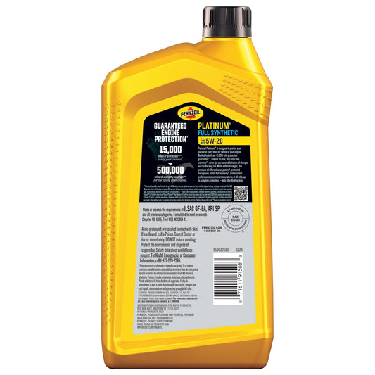 Platinum Full Synthetic 5W-20 Motor Oil, 1 Quart