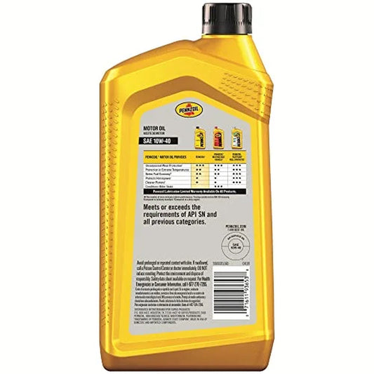 550035160/3653 Motor Oil, 10W-40 Quart Bottle (Case of 6)
